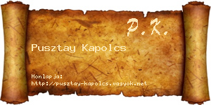 Pusztay Kapolcs névjegykártya
